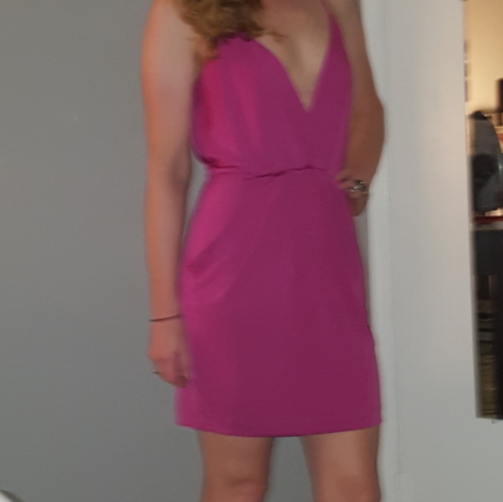 Bobi Black Raspberry Color Dress - Picture 4 of 4
